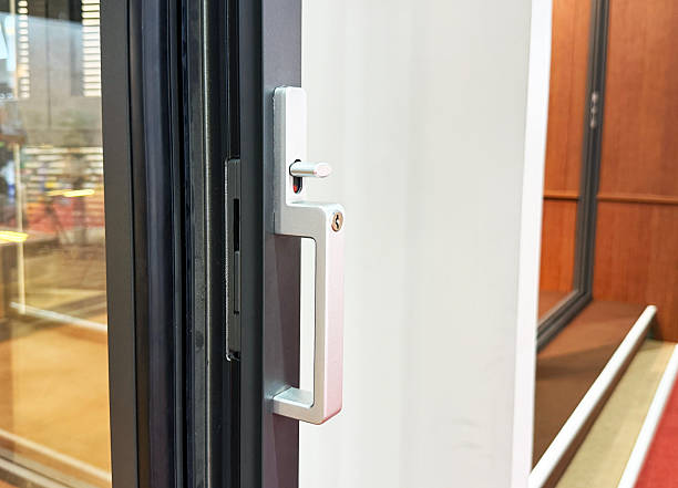 istock Aluminium door handle modern style background. 2250078108