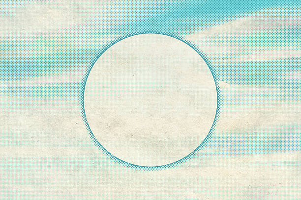 retro sky pattern on old paper background. vintage clouds with copyspace.