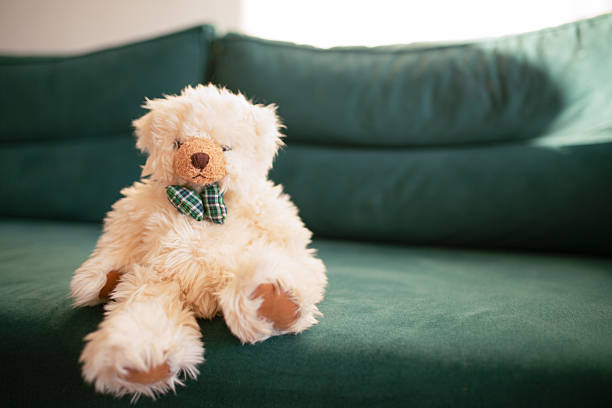 Christmas bear toy isolated on white background