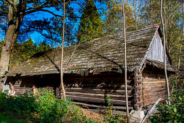 istock Old Wooden Cottage House 2250085013