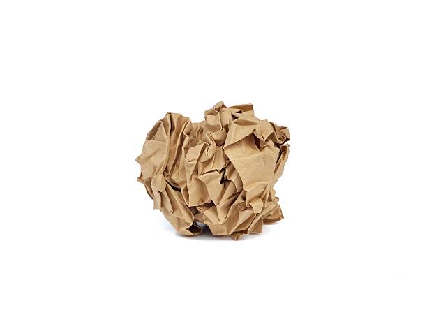 istock crumpled brown paper ball isolated on white background 2250093243