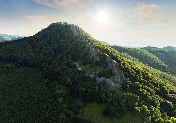 istock Forest nature landcape with peak and sun at dramatic sunset, Slovakia - Carpathian 2250093376