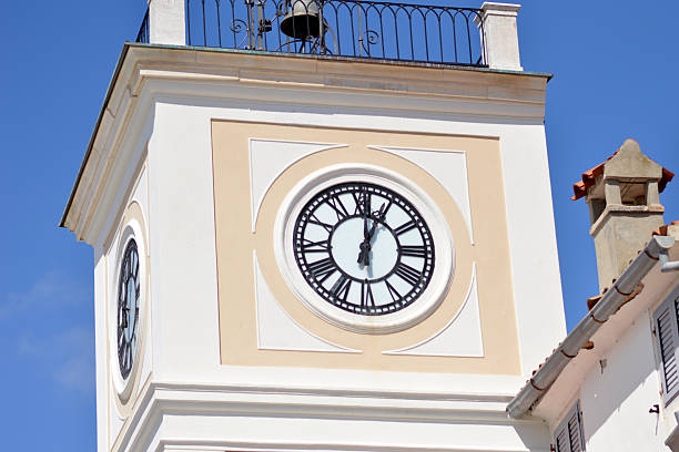 clock tower in downtown of Rovinj