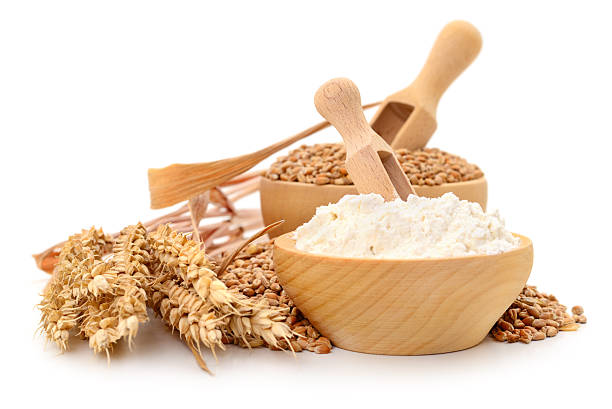 istock Wheat Flour, Grains, and Ears Composition Isolated on White 2250106199