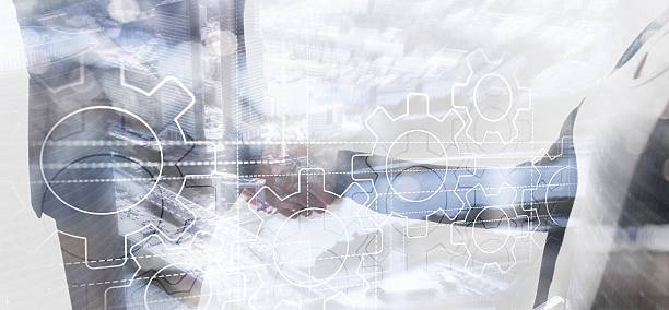 istock Technology Gears and industry 4.0 smart factory concept 2250106278