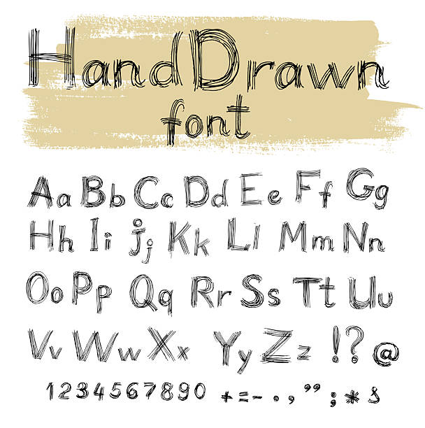istock Handwriten by gel pen doodle font for your design 2250106751
