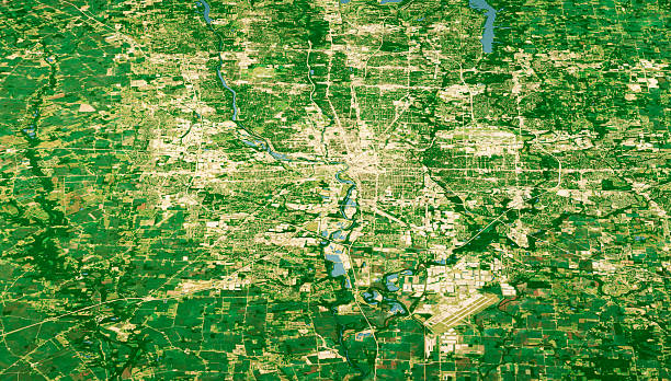 istock Franklin County OH Satellite Landscape View 3D Render Color 2250108188