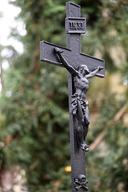 istock Somber Crucifix with Skull and INRI Inscription 2250116472