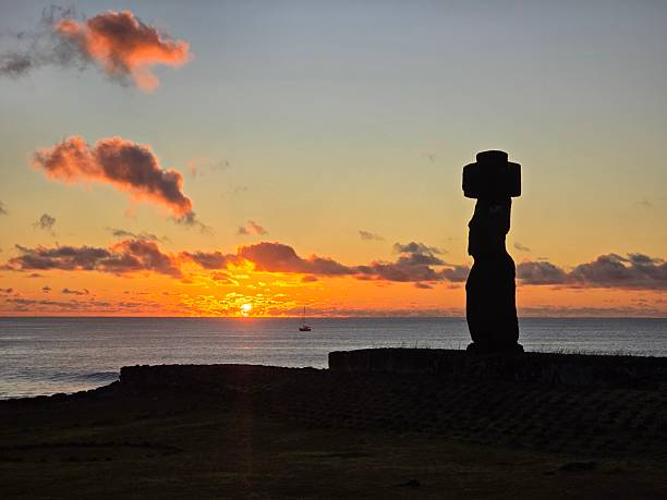 istock The Moai Statue Watching the Sunset in Ahu Tahai, Easter Island, Chile 2250119430