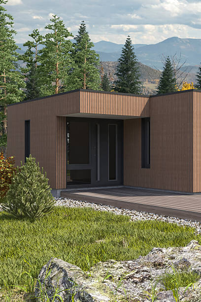 istock Modern Country Villa with Scandinavian Wood Paneling Design Elements 2250129528