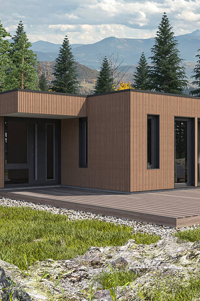 istock Modern Country Villa with Scandinavian Wood Paneling Design Elements 2250129538