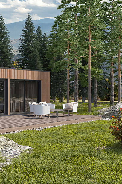 istock Modern Country Villa with Scandinavian Wood Paneling Design Elements 2250129540