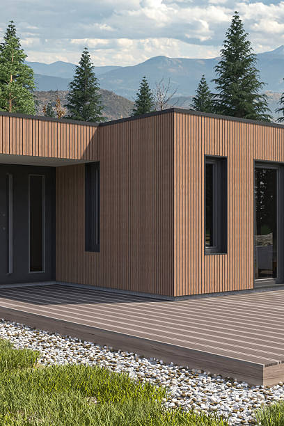 istock Modern Country Villa with Scandinavian Wood Paneling Design Elements 2250129564