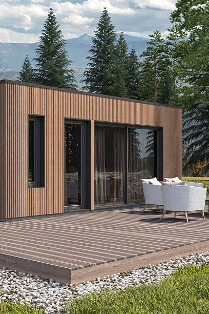 istock Modern Country Villa with Scandinavian Wood Paneling Design Elements 2250129575