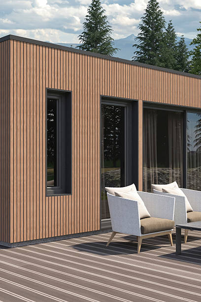 istock Modern Country Villa with Scandinavian Wood Paneling Design Elements 2250130087