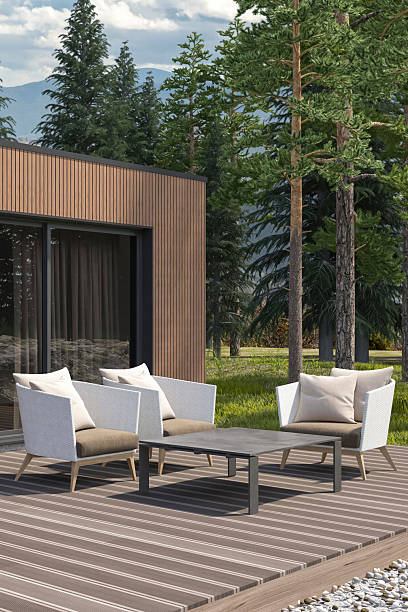 istock Modern Country Villa with Scandinavian Wood Paneling Design Elements 2250130088