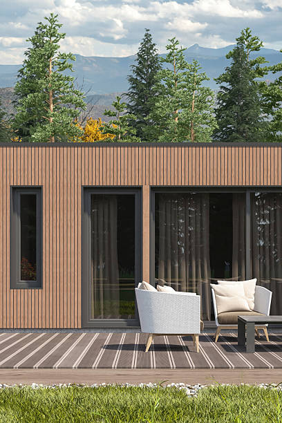istock Modern Country Villa with Scandinavian Wood Paneling Design Elements 2250130152