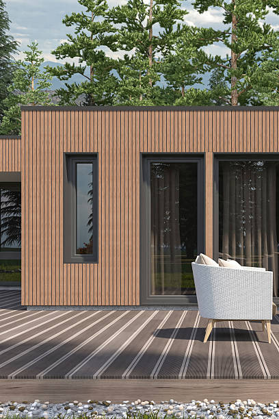 istock Modern Country Villa with Scandinavian Wood Paneling Design Elements 2250130163