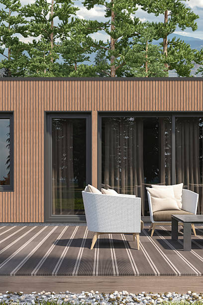 istock Modern Country Villa with Scandinavian Wood Paneling Design Elements 2250130179