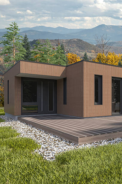 istock Modern Country Villa with Scandinavian Wood Paneling Design Elements 2250130190