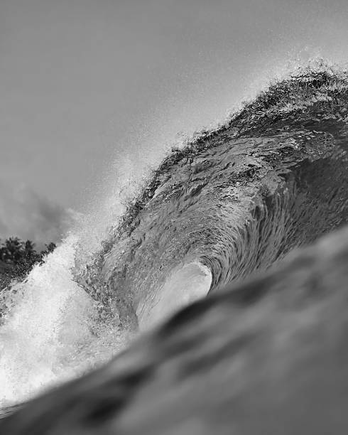 istock Close Perspective Revealing Textured Spray And Foam On Powerful Wave 2250136715