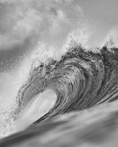 istock Close Perspective Revealing Textured Spray And Foam On Powerful Wave 2250136978