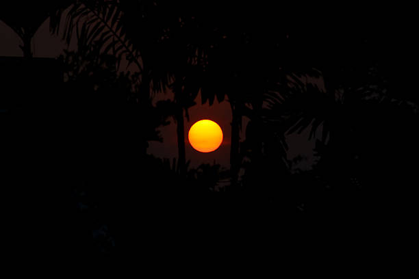 Orange Light Sunset on at thailand for background