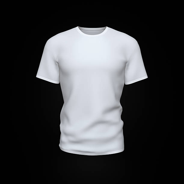 istock White Classic T-Shirt – Clean 3D Apparel Render on Black Background 2250145684