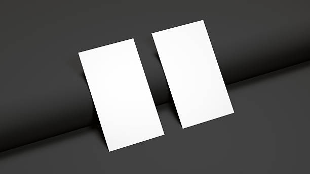 istock Minimal Business Cards Mockup – Dark Background 3D Render 2250145885