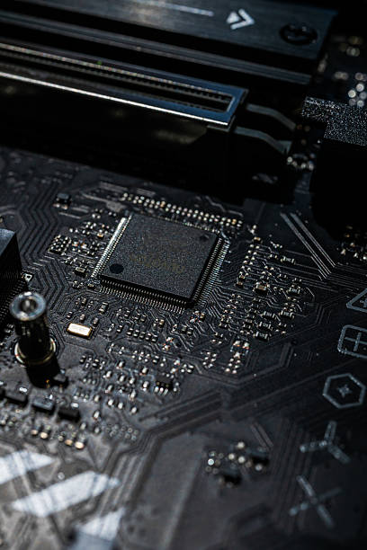 istock close up integrated circuit chip on modern motherboard surface. 2250159168