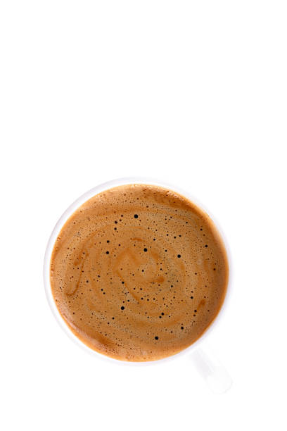 istock Overhead shot of fresh coffee with foam texture. 2250160921