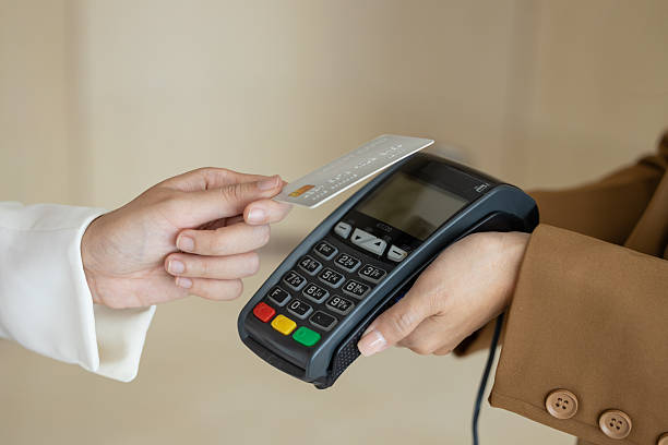 istock Credit card contactless payment at terminal 2250161301