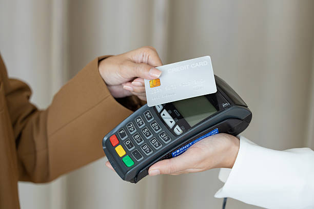 istock Credit card contactless payment at terminal 2250161334