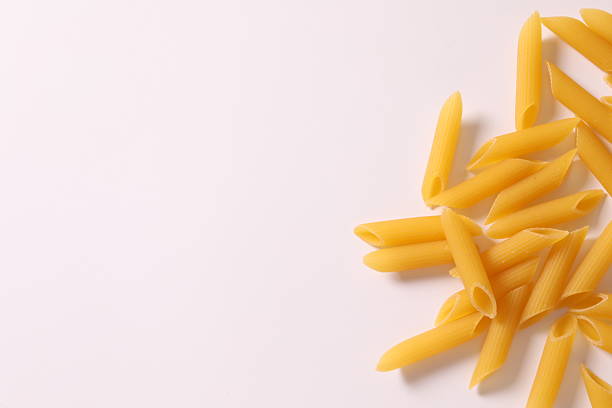 Cooked pasta on fork