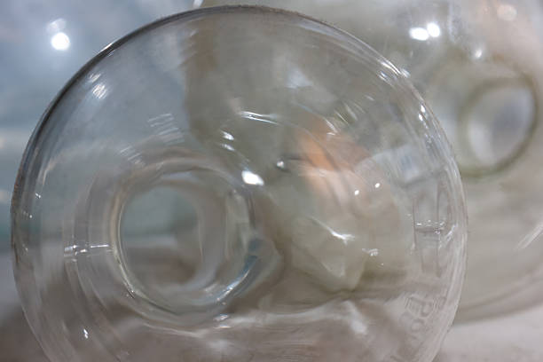 Close-up of a blurred glass flask