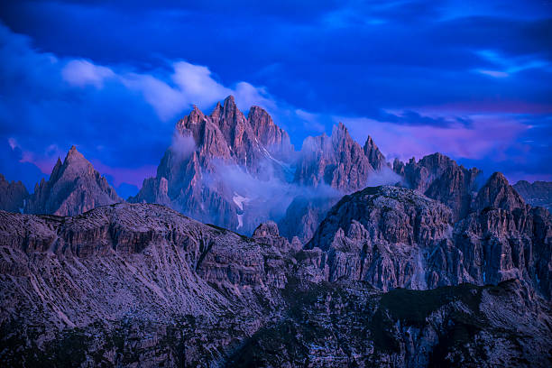 Dolomites at night. Odle-Geisler Group, Alto Adige, Italy.
