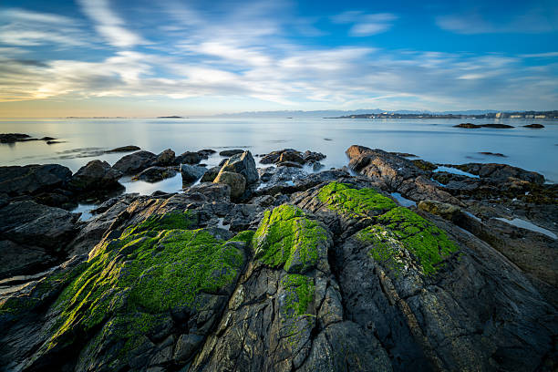 Long exposure seascape, Cattle Point, Victoria, British Columbia, Canada