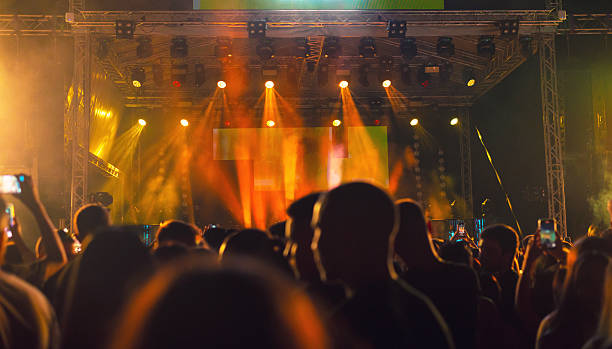 istock Crowd cheering on the summer night concert 2250181430