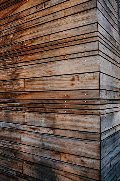 istock Wooden Exterior Wall With Horizontal Planks 2250195684
