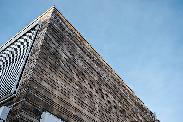 istock Modern Building With Wooden Exterior Cladding 2250195731