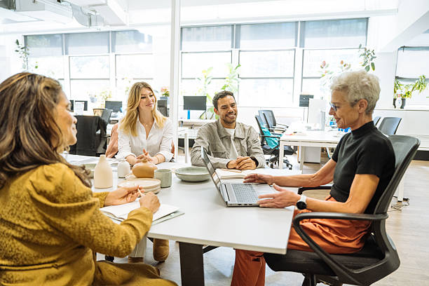 istock Creative entrepreneurs working in creative office with pottery and interior design solutions 2250195757