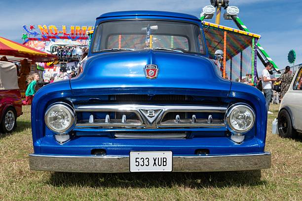 Dorchester.Dorset.United Kingdom.September 5th 2025.A Ford F100 pickup truck is on show at the Dorset County Show