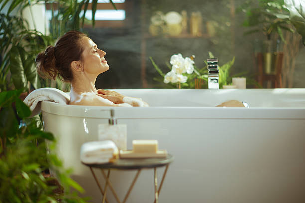 istock Peaceful Bubble Bath: Woman\'s Tranquil Moment 2250216761