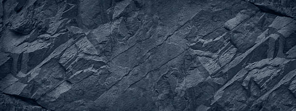 istock Black dark gray greyish blue stone rock background. Granite mountain surface. Empty blank space template design. Business industrial grunge construction building mining. Solid hard strength durability. Wide banner. Panoramic. 2250218819
