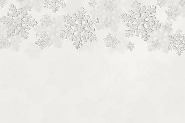 istock Christmas background with snowflakes in color Cloud Dancer 2250218826