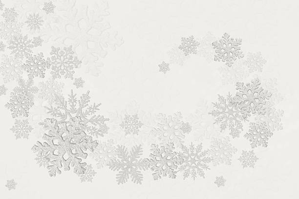 istock Christmas background with snowflakes in color Cloud Dancer 2250218843