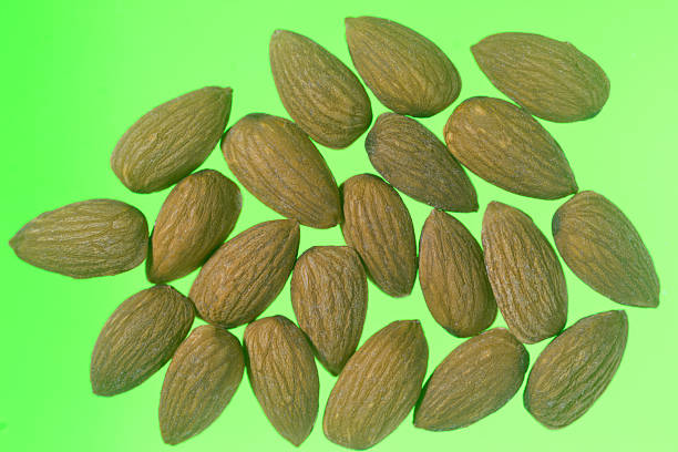 Almond nut isolated on white background