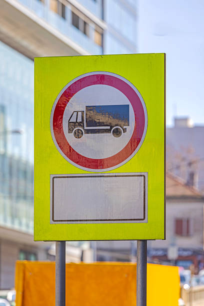 istock No Trucks Road Sign 2250224219