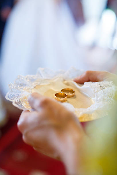 Closeup wedding rings