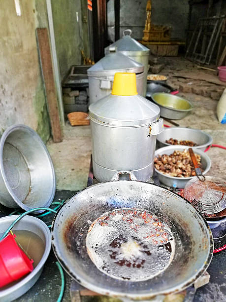 istock Messy traditional kitchen during a ceremony at the village 2250247469
